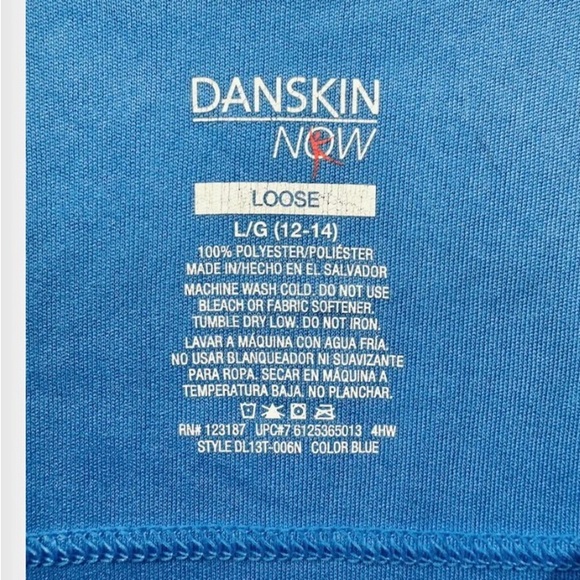 XL 16/18 Blue Danskin t-shirt - Picture 2 of 6